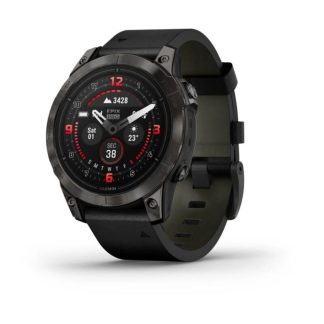 Часы Garmin Epix Pro (Gen 2) Sapphire Edition 47 mm Carbon Grey Leather Black 010-02803-30