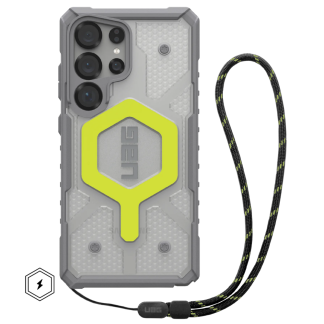 Чехол + шнурок UAG Pathfinder Clear c MagSafe для Samsung Galaxy S25 Ultra, неон