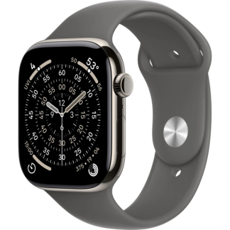 Смарт-часы Apple Watch Series 11 42mm Natural Titanium Case with Stone Gray Sport Band M/L