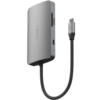 Адаптер EnergEA AluHub HD Pro 2 (8in1) USB C/ SD Card Reader/ Micro SD Reader/ 3 X USB-A/ 4K HDMI/ 100W USB-C /Ethernet Lan Gunmetal
