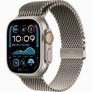 Смарт-часы Apple Watch Ultra 2 49mm Natural Titanium Case with Black Titanium Milanese Loop S