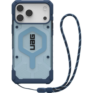Чехол UAG MagSafe Pathfinder Clear для iPhone 17 Pro (с шнурком) Active Blues Lanyard