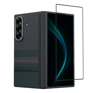 Комплект чехол 2 части + стекло Benks ArmorAir Aurora Case built with Kevlar для Samsung Z Fold 7 принт арктическое ночное небо