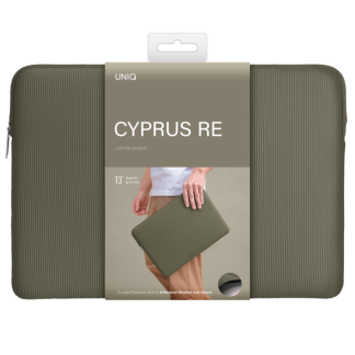Водостойкая папка UNIQ Cyprus RE Laptop Sleeve для ноутбуков до 14» Dark Sage Green