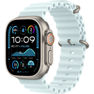 Смарт-часы Apple Watch Ultra 2 49mm Natural Titanium Case with Ice Blue Ocean Band