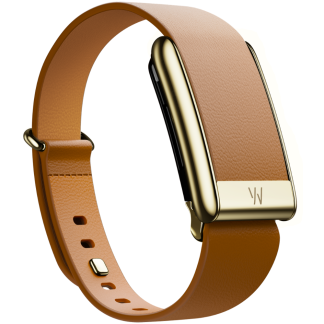Узкий кожаный ремешок WHOOP LeatherLuxe для WHOOP MG (размер L) Camel/Gold