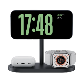 Зарядная станция Benks W15 3-in-1 Charging Stand Tarnish Infinity Omni, Чрный