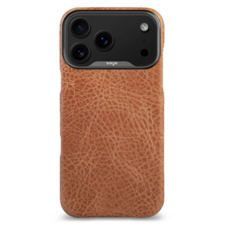 Чехол накладка из кожи Vaja Grip для iPhone 17 Pro V-Mag Pull Up Camel