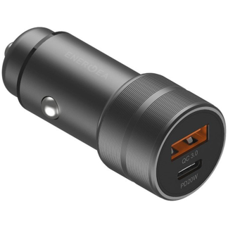 Зарядное устройство EnergEA AluDrive PD20+, USB-C + USB-A USB3.0, 38W