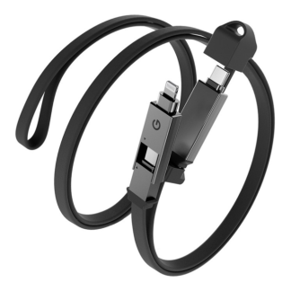Energea Кабель Sheath 2-in-1 USB-C to C+Lighning MFI 60W 480 Mbps Gun 1.0m