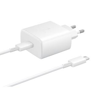 Сетевое зарядное устройство Samsung EP-TA845N 45W White с кабелем