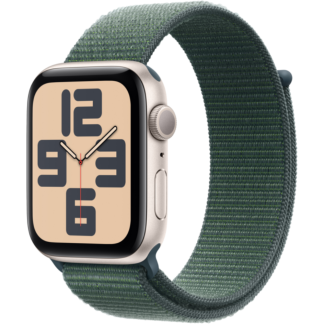 Смарт-часы Apple Watch SE (2024) GPS 40mm Starlight Aluminium Case with Lake Green Sport Loop