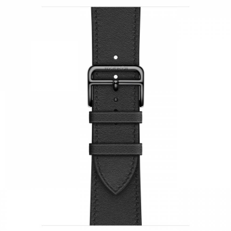 Ремешок Hermès Single Tour из кожи Swift 46mm для Apple Watch — Черный (Noir)