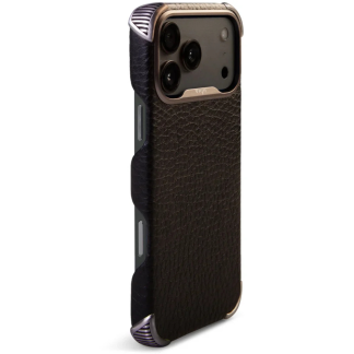 Чехол накладка из кожи Vaja Buckler ST Grip для iPhone 17 Pro Max V-Mag Black