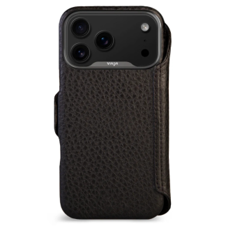 Чехол книжка/бумажник из кожи Vaja Wallet для iPhone 17 Pro Max V-Mag Floater Black