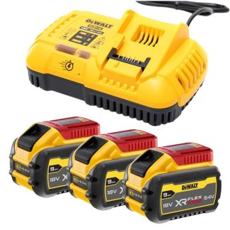 Стартовый комплект из 3 аккумуляторов DeWalt DCB118X3-QW Starter Set 3x Battery 54V / 162 Wh