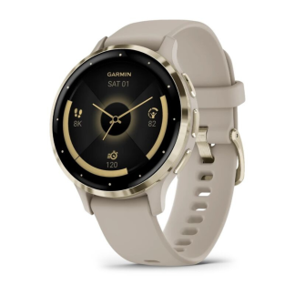 Умные часы Garmin Venu 3S Soft Gold Grench/Gray 010-02785-02