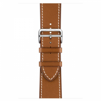 Ремешок из кожи Barénia с раскладывающейся застёжкой 46mm Hermès для Apple Watch — «Коричневый»