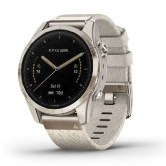 Часы Garmin Epix Pro (Gen 2) Sapphire Edition 42 mm Soft Gold Nylon 010-02802-20