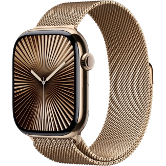 Смарт-часы Apple Watch Series 10 42mm Gold Titanium Case with Gold Milanese Loop
