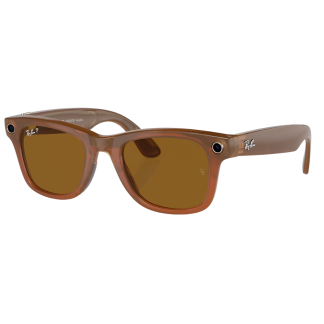 Умные очки Ray-Ban Wayfarer RW4006 Shiny Caramel/Polar Brown L (S 53)