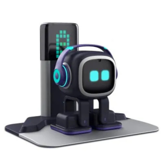Умный робот EMO Go Home AI Desktop Pet Robot + беспроводная станция GO HOME (Black)
