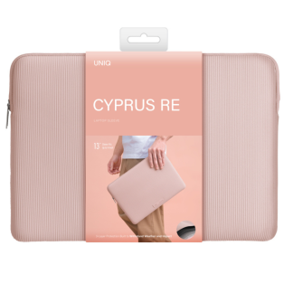 Водостойкая папка UNIQ Cyprus RE Laptop Sleeve для ноутбуков до 14» Sugar Pink