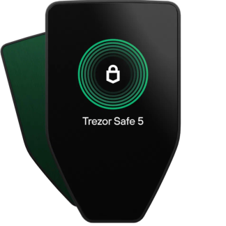 Аппаратный холодный криптокошелек Trezor Safe 5 Green Beryl для хранения криптовалют