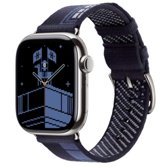 Apple Watch Hermes Series 11 46 мм, ремешок Faubourg Party Bleu Noit синего цвета