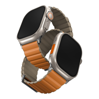 Ремешок Uniq Revix Premium Edition для Apple Watch 49-46-45-44 mm, Saffron Orange/Khaki