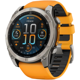 Часы Garmin FENIX 8 51mm Amoled Sapphire Titanium Spark Orange 010-02905-11