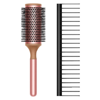 Расчёски Dyson Round Brush Pale Rose + Detangling Comb
