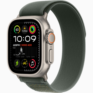 Смарт-часы Apple Watch Ultra 2 49mm Natural Titanium Case with Green Trail Loop M/L