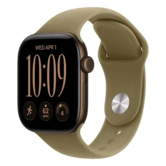 Смарт-часы Apple Watch Series 12 46mm Black Aluminum Case, Olive Sport Band M/L