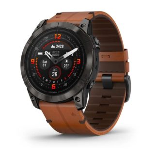 Часы Garmin Epix Pro (Gen 2) Sapphire Edition 51 mm Carbon Grey Brown 010-02804-30