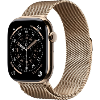 Смарт-часы Apple Watch Series 11 42mm Gold Titanium Case with Gold Milanese Loop