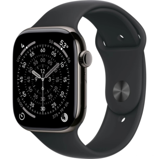 Смарт-часы Apple Watch Series 11 42mm Slate Titanium Case with Black Sport Band M/L