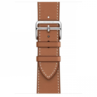 Ремешок Hermès Single Tour из кожи Swift 42mm для Apple Watch — Коричневый (Gold)