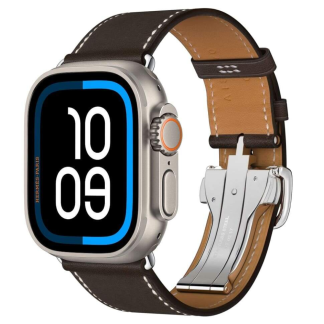 Apple Watch Ultra 3 Hermes 49mm Titanium Case with Single Tour Deployment Ebene