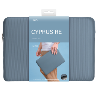 Водостойкая папка UNIQ Cyprus RE Laptop Sleeve для ноутбуков до 14» Sky Blue
