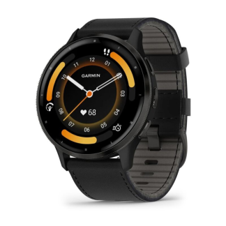 Умные часы Garmin Venu 3 Slate Black Leather 010-02784-52