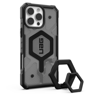 Чехол + подставка UAG Pathfinder Clear MagSafe для iPhone 16 Pro Max, Ash Case + Black Ring