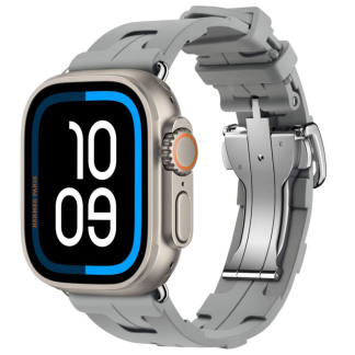Apple Watch Ultra 3 Hermes 49mm Titanium, спортивный ремешок Kilim серый