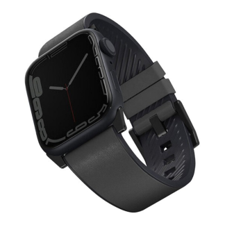 Кожаный ремешок Uniq Straden Waterproof для Apple Watch 49-46-45-44 мм, серый