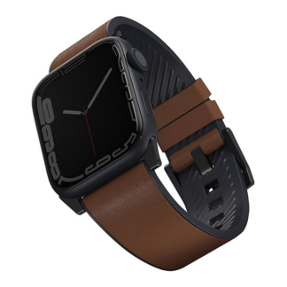 Кожаный ремешок Uniq Straden Waterproof для Apple Watch 49-46-45-44 мм, коричневый