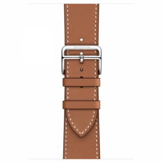 Ремешок Hermès Single Tour из кожи Swift 46mm для Apple Watch — Коричневый (Gold)