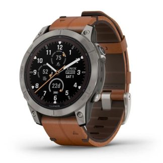 Часы Garmin Fenix 7 Pro Sapphire Solar Titanium Grey Brown 010-02777-30