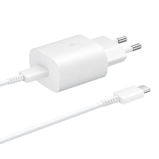 Сетевое зарядное устройство Samsung EP-TA800 25W Type C White с кабелем