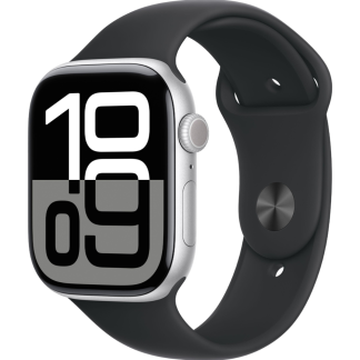 Смарт-часы Apple Watch Series 10 42mm Silver Aluminum Case with Black Sport Band M/L
